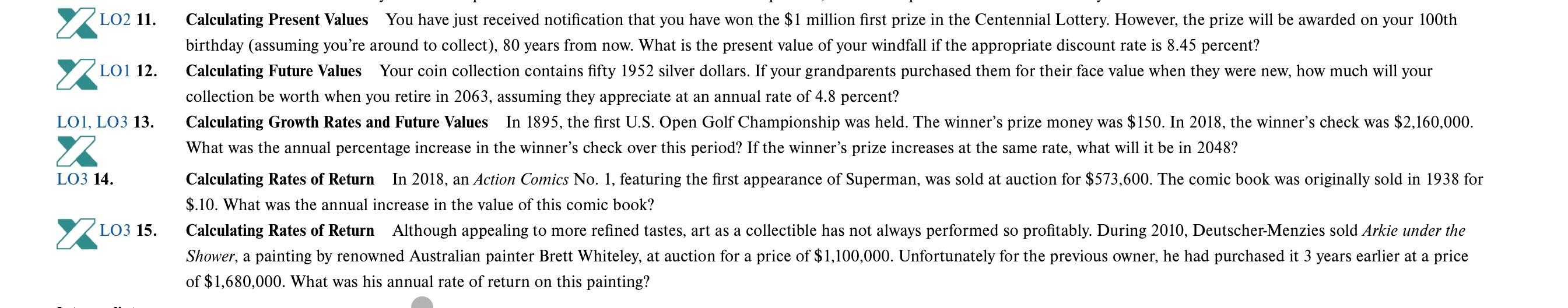  Need explanation/solution as if you are not using excel. LO2 11.