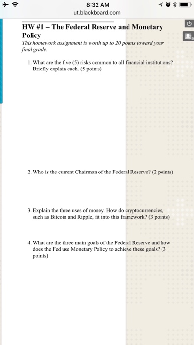  Please solve 1, 2, 3, and 4. 8:32 AM ut.blackboard.com ?