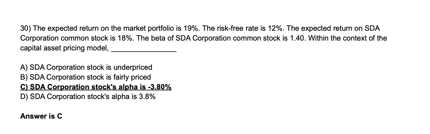 Can you please further explain the correct answer (Answer C) 30) The