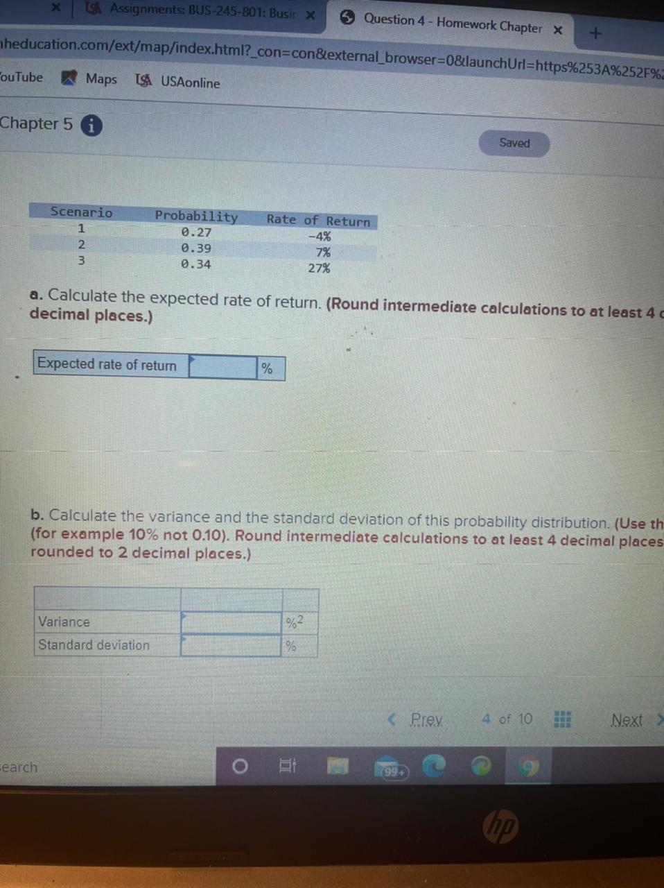  x ISA Assignments: BUS-245-801: Busix Question 4 - Homework Chapter X