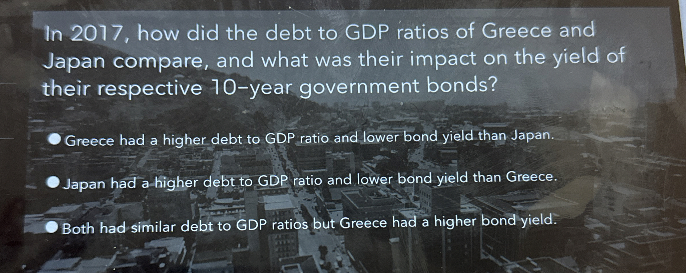  Based on the 10-year bond yields shown in the figure below,