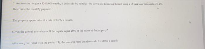 need answer in excel with cell reference. only need last 2 questions