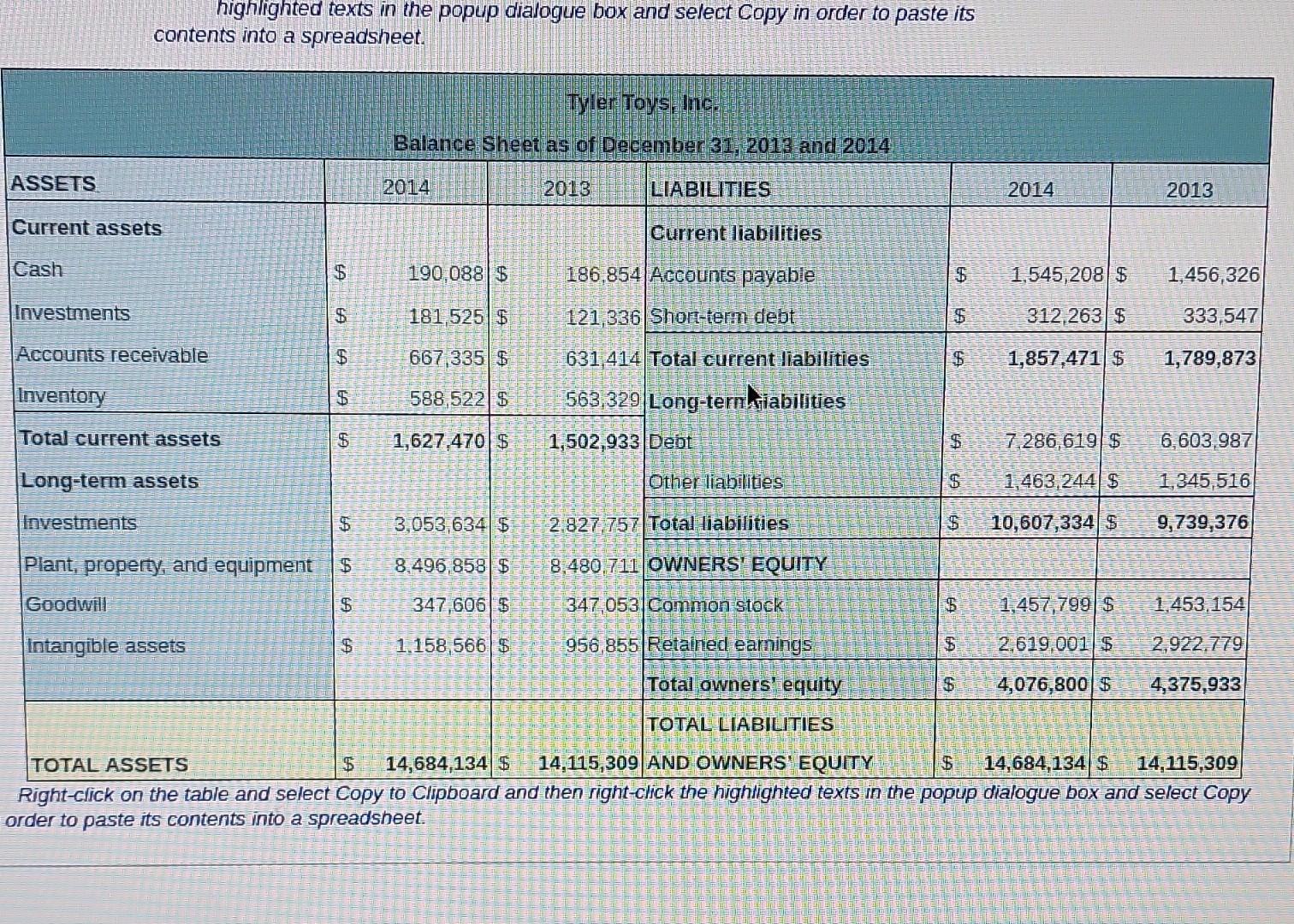 decimal places.) highighted texts in the popup dialogue box and select Copy