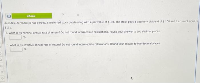 Rate of Return If 12 . 13 14 eBook Problem Walk-Through A