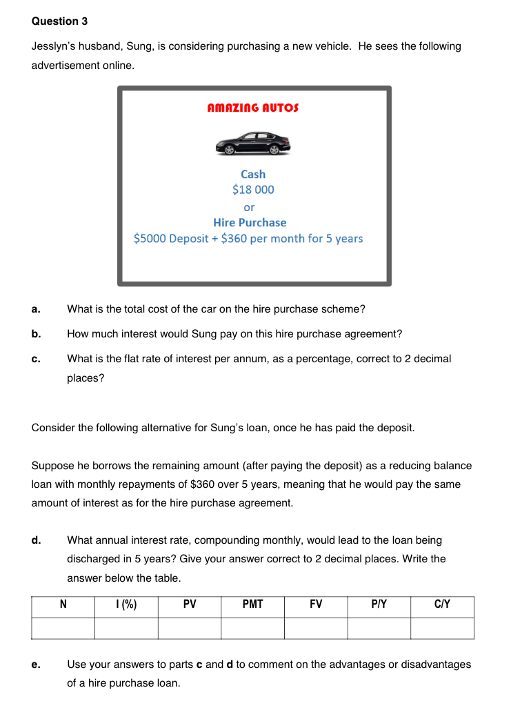 I only want the answer for part D and E Thank