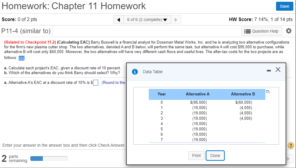  PLEASE ANSWER A & B THANK YOU Homework: Chapter 11 Homework