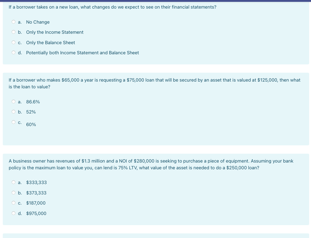 If a borrower takes on a new loan, what changes do