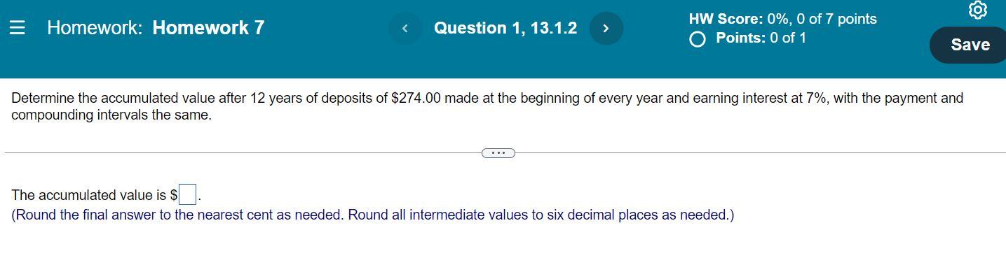  = Homework: Homework 7 Question 1, 13.1.2 > HW Score: 0%,