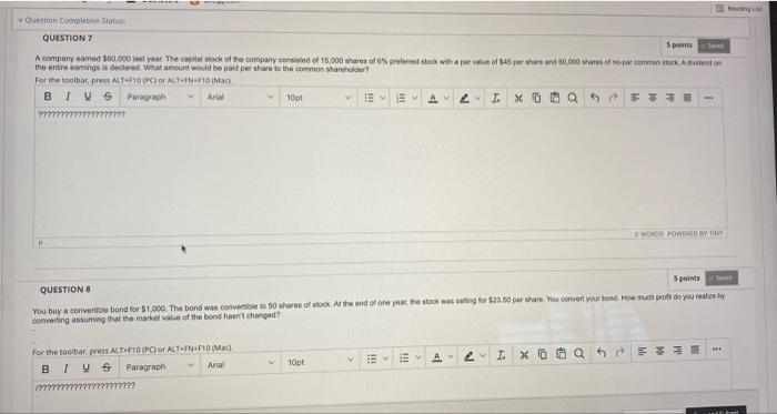HELP on #7 and #8 please!! Cheating Question Completion Status QUESTION 7