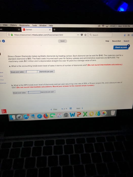  Connect : a Search Help Save& Exit Submit Check my work