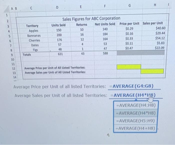 6 7 8 9 10 11 12 13 14 Territory Apples Bannanas