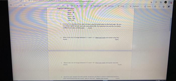 help between work and my classes im a bit overwhelmed. Quadratic Regression.