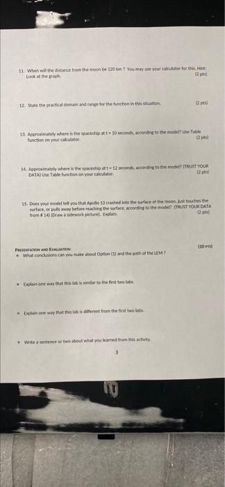 was the option chosen Watch the movie Apollo 13 to tell the