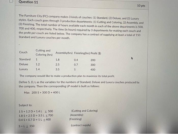  I need a final answer only please. Thank you. The Furniture