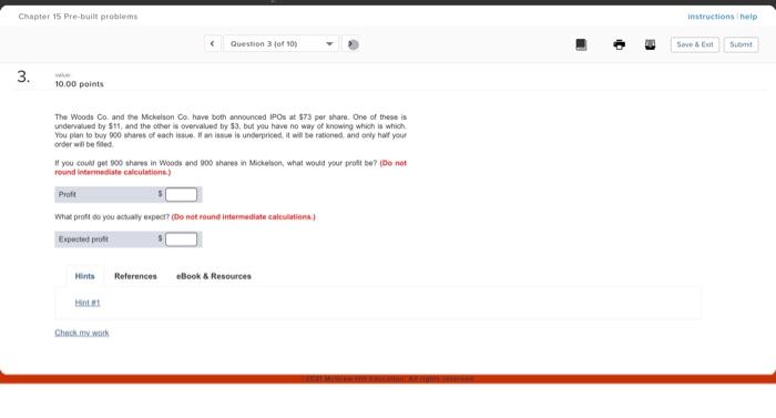  Chapter 15 Pre-built problems instructions help Question for 101 Sovet Suomet