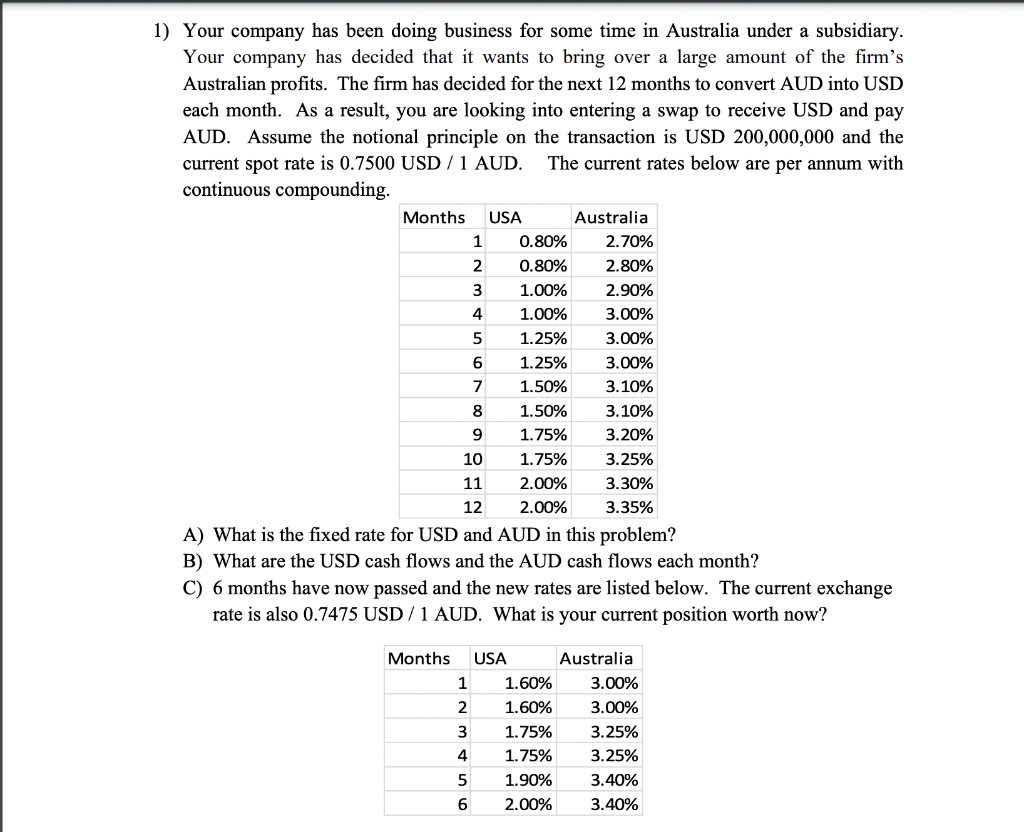 Question1 A,B, and C please. Thank you 0.80% 3 4 1) Your