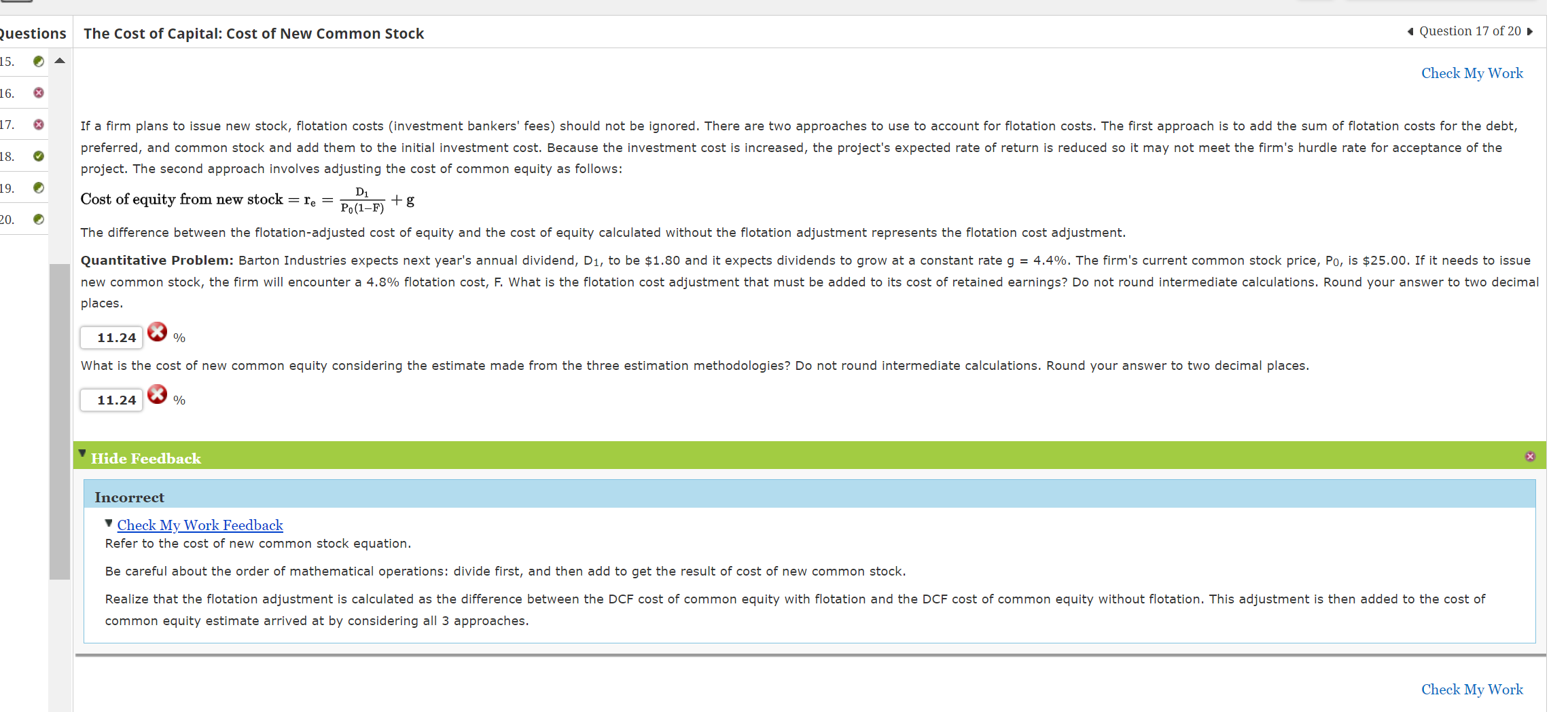 project. The second approach involves adjusting the cost of common equity