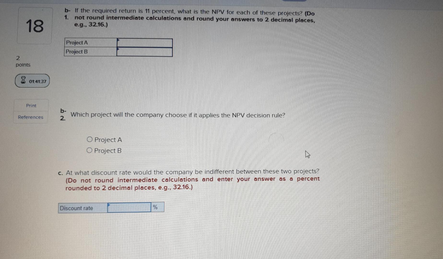Flow (B) -$ 28,800 4,200 9,700 15,000 16,600 2 points 2 3