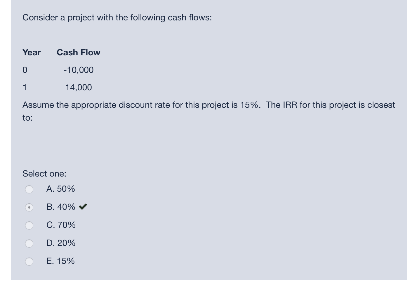 I know the answer is B, but how do you get