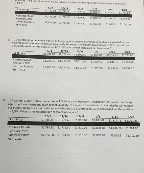  point Using the information below, what is the basis for the
