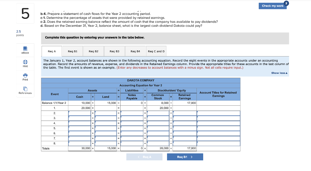 my work 5 Exercise 1-23A (Algo) Preparing financial statements LO 1-5, 1-6,