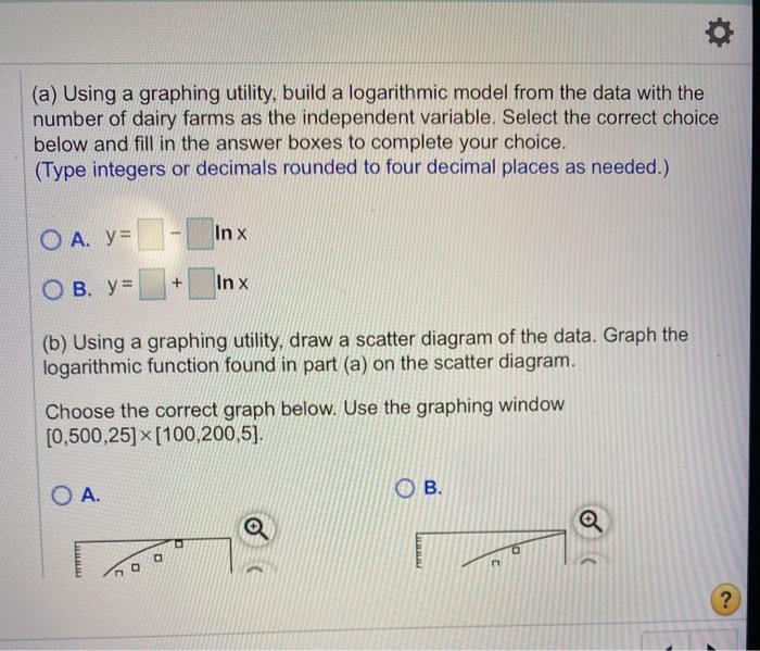 of dairy farms (in thousands) and the amount of milk produced (in