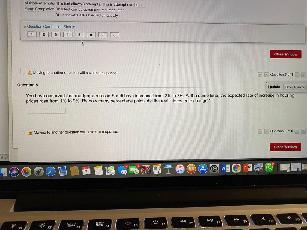  Multiple Attempts This test allows 3 attempts. This is attempt number