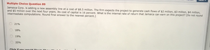 need help here, thank you!! Multiple Choice Question 89 Jamaica Corp. is