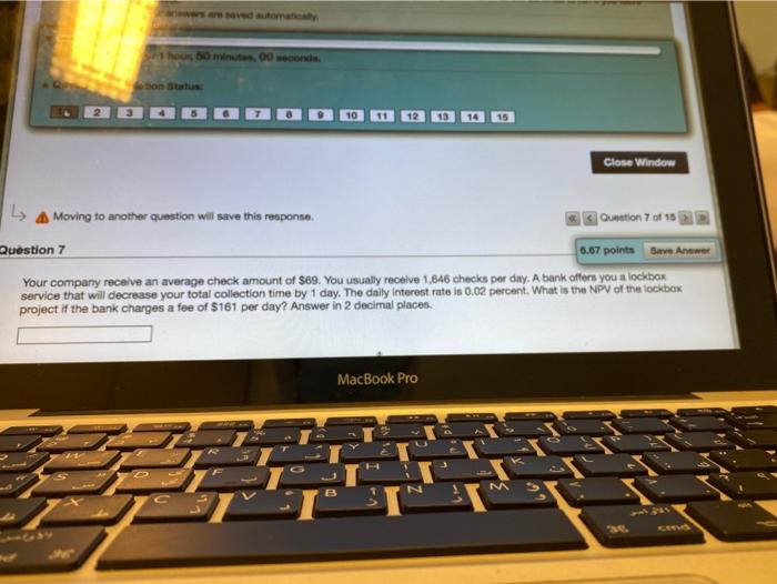 writes checks with an amount of $2,384 everyday to pay its suppliers.
