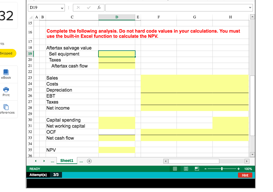 32 Calculating NPV - Excel FORMULAS DATA REVIEW - Sign In HOME