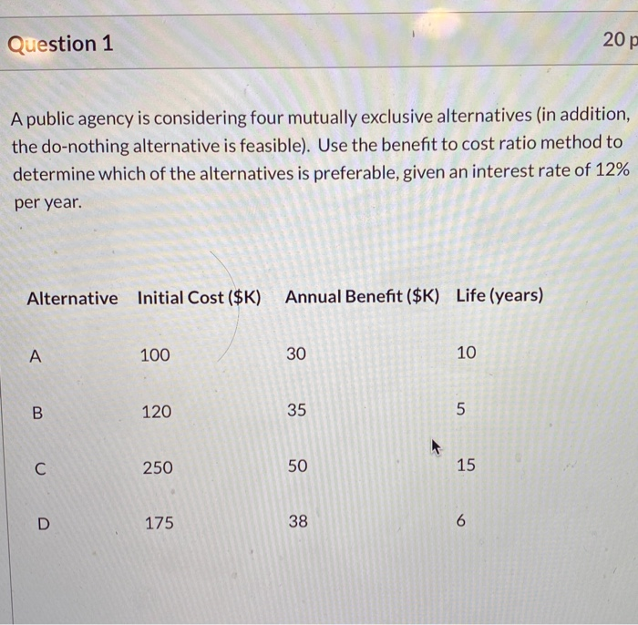  no excel show all steps for thump up Question 1 20p