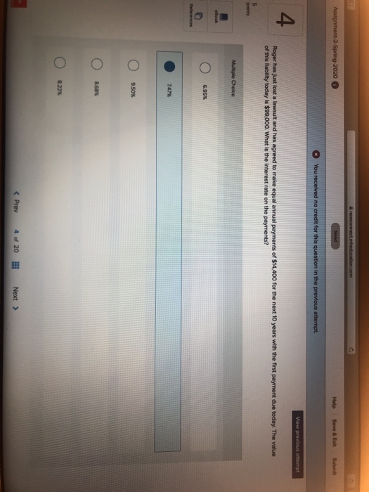  Assignment-2-Spring-2020 Help Save & Submit You received no credit for this