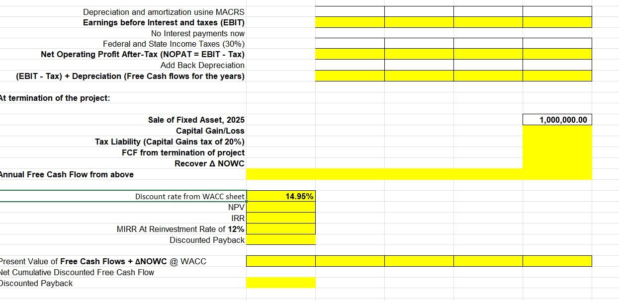 forecast and valuation shown below. Enter formulas in the blanks where indicated