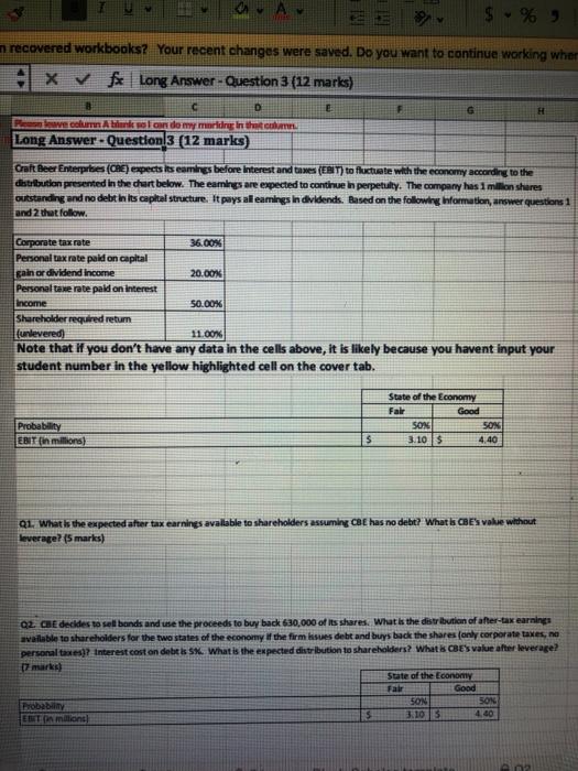  $ % 5 n recovered workbooks? Your recent changes were saved.
