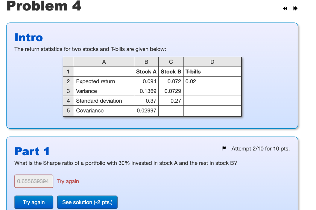 PLEASE USE EXCEL TO SOLVE IT.!!!! Problem 4 * * Intro The