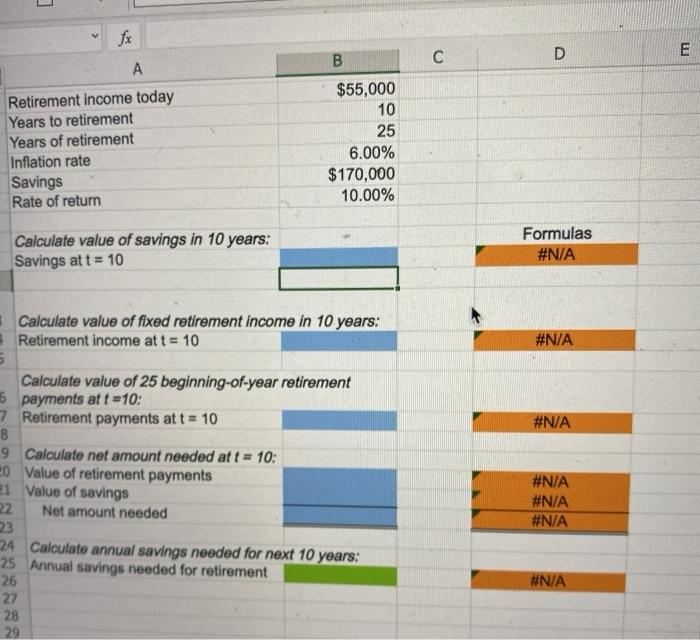 years old and will retire in 10 years. He expects to live