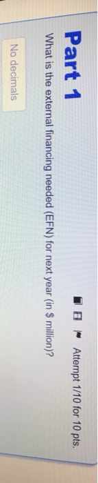 19 15.2 3.8 Balance sheet ($ million) Current assets Fixed assets Total