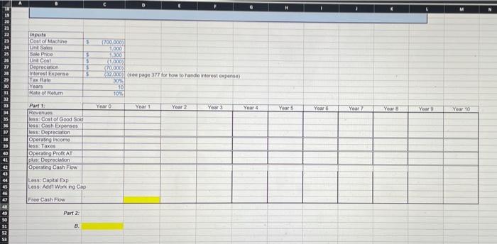the problem. - show on excel - show work - show formulas