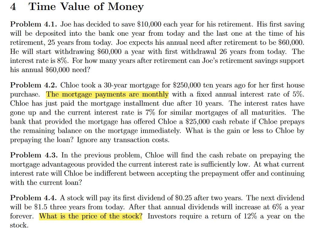  Problem 4.1. Joe has decided to save $10,000 each year for