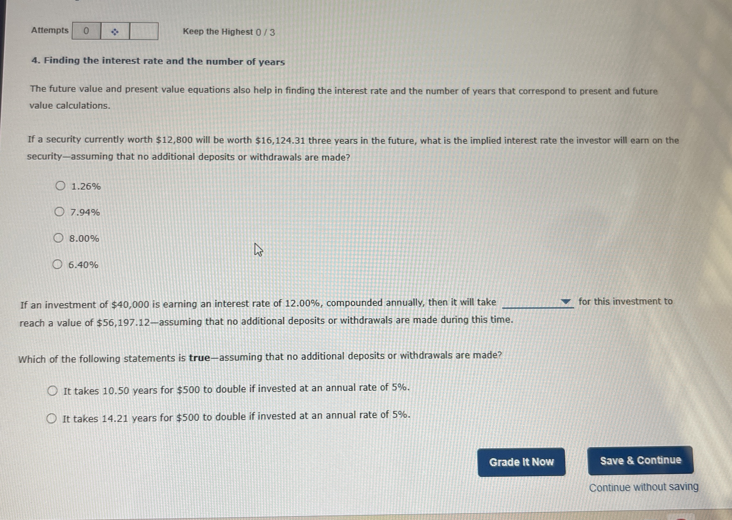  Keep the Highest 03 Finding the interest rate and the number