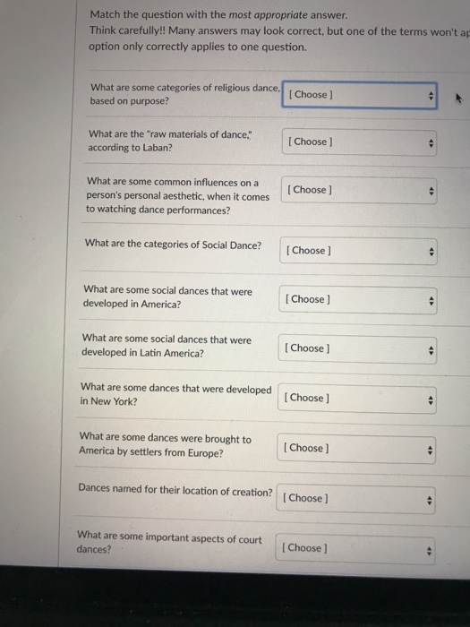  Match the question with the most appropriate answer. Think carefully!! Many