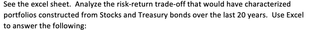  Question- What were the average return and standard deviation of the