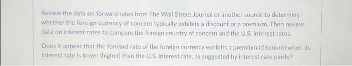 Go to www.cmegroup.com. Determine the prevailing futures price of the main foreign