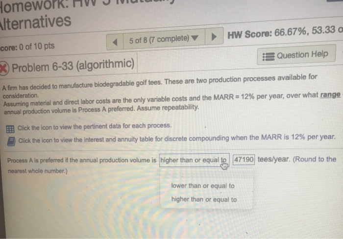 biodegradable golf tees. These are two production processes available for consideration. Assuming