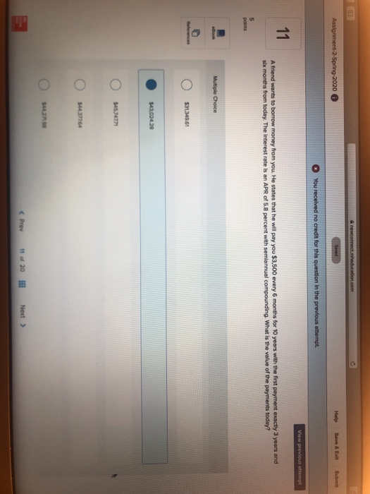  et meducation.com Assignment-2-Spring-2020 O Help Save Submit You received no credit