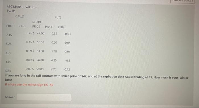 HELP PLEASE!!! If you are long in the call contract with strike