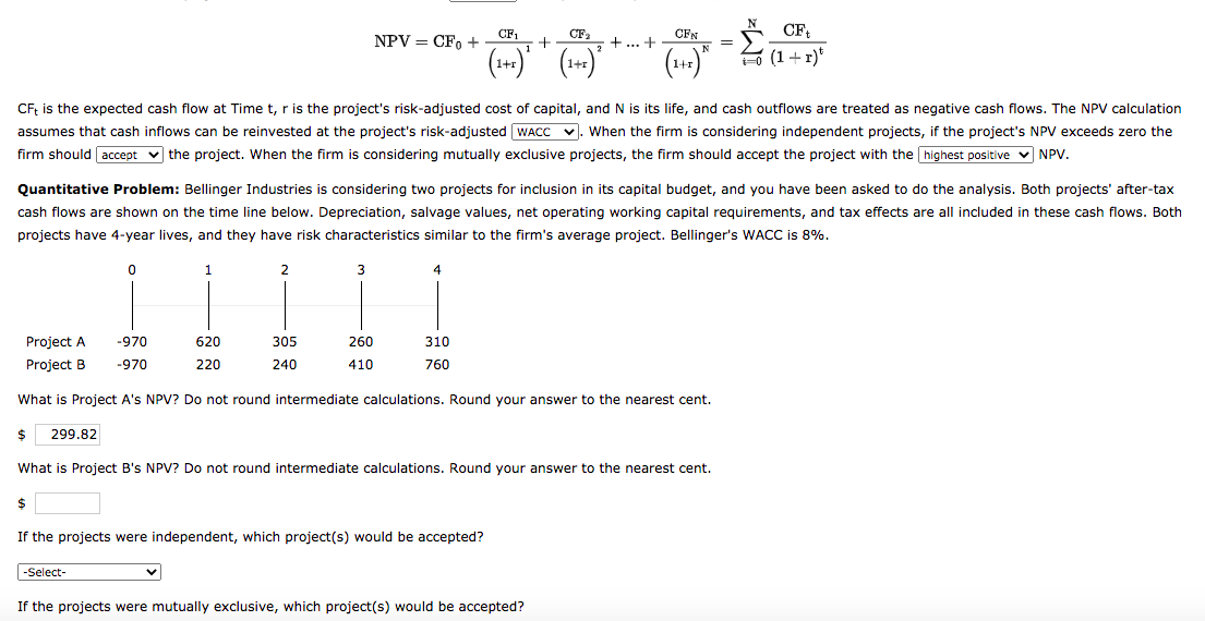  CF NPV = CF. + CF CEN + + ... +