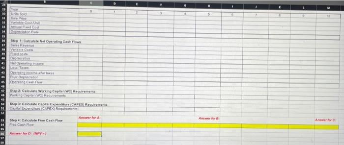 the problem. - show on excel - show work - show formulas