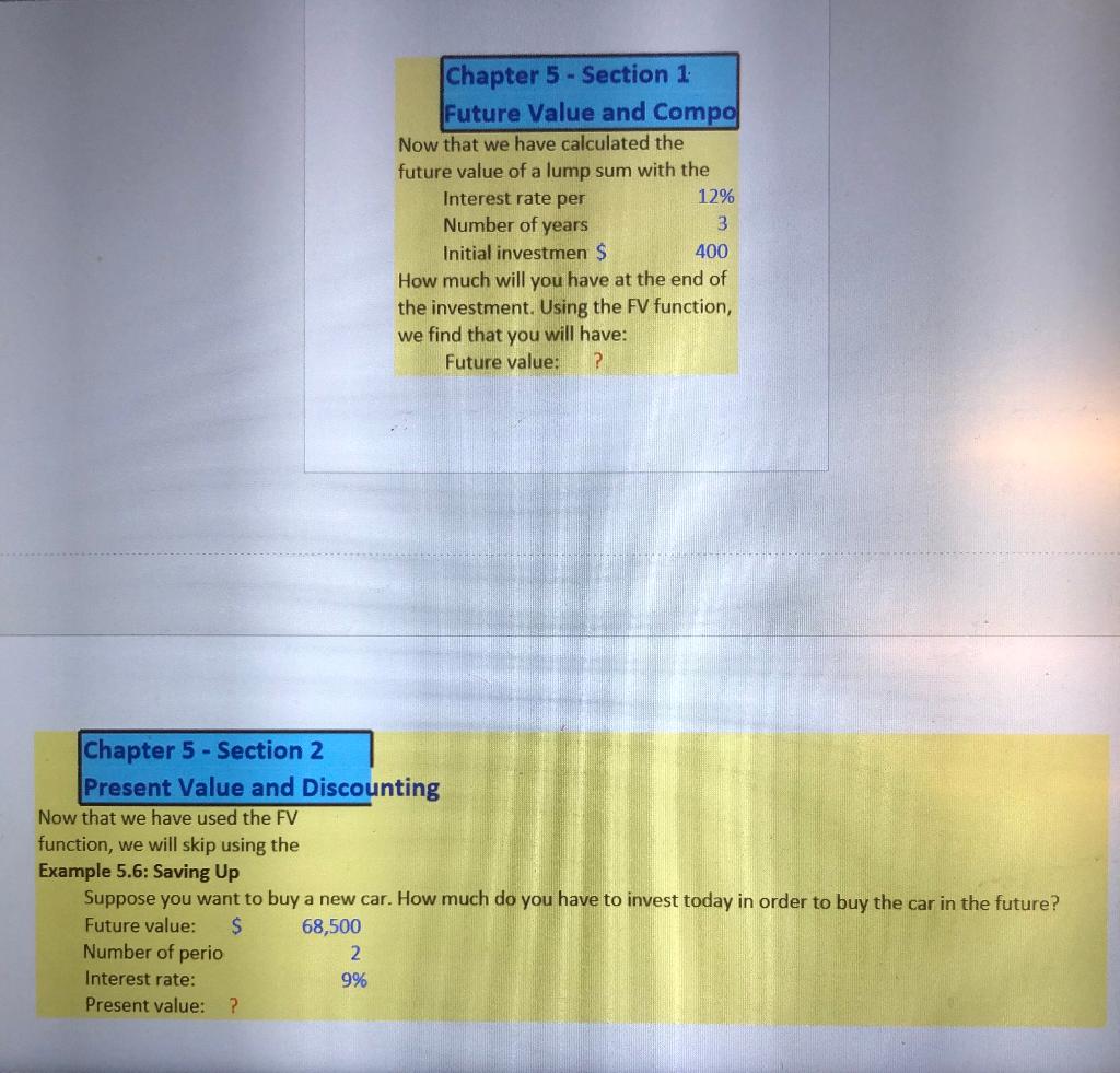  Chapter 5 - Section 1 Future Value and Compo Now that