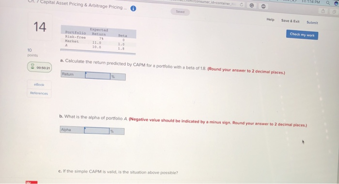  C Capital Asset Pricing & Arbitrage Pricing... consumer -container En 14